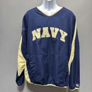 Navy Midshipman Embroidered pullover Lined windbreaker XL Colosseum